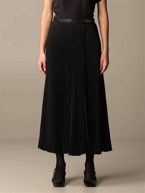 prada full skirt|prada black pleated skirt.